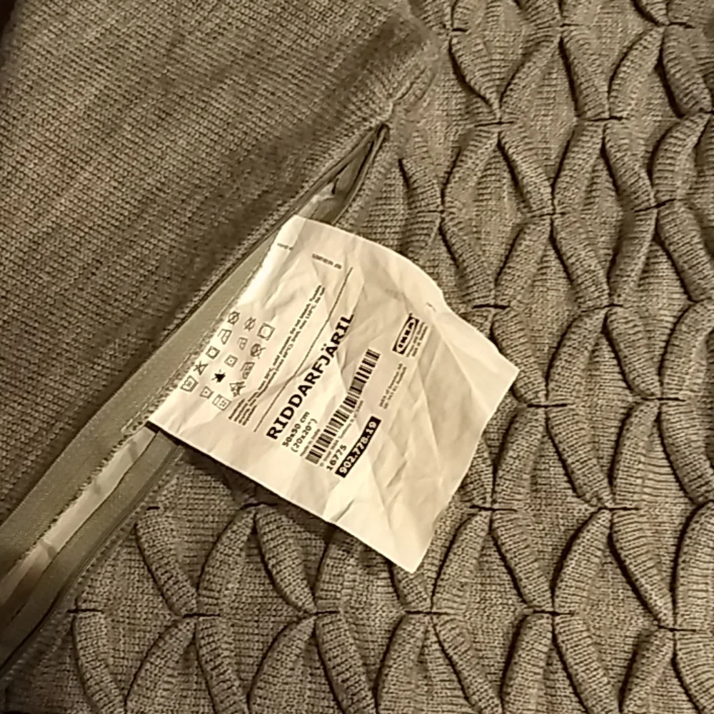 NWOT IKEA riddarfjaril pillow cover gray
